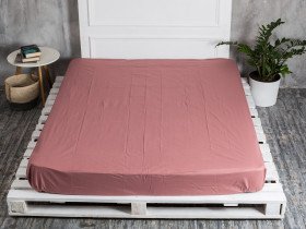 Простынь на резинке 200x200 Ecotton Бязь Мокко 871