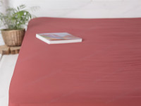 Простынь на резинке 90x200 Ecotton Бязь Премиум Marsala 00-0237