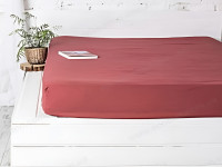 Простынь на резинке 90x200 Ecotton Бязь Премиум Marsala 00-0237