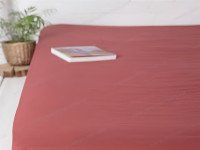Простирадло на резинці 90x200 Ecotton Бязь Преміум Marsala 00-0237