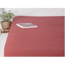Простынь на резинке 90x200 Ecotton Бязь Премиум Marsala 00-0237