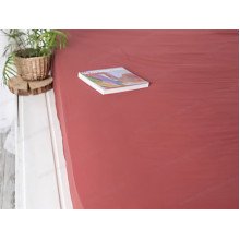 Простынь на резинке 90x200 Ecotton Бязь Премиум Marsala 00-0237