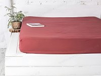 Простынь на резинке 90x200 Ecotton Бязь Премиум Marsala 00-0237