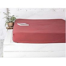 Простынь на резинке 90x200 Ecotton Бязь Премиум Marsala 00-0237