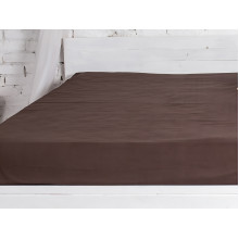 Простирадло на резинці 180x200 Ecotton Бязь Преміум Palm Brown 00-0235