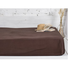 Простирадло на резинці 180x200 Ecotton Бязь Преміум Palm Brown 00-0235
