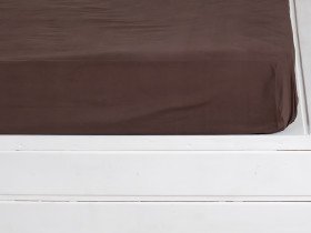 Простирадло на резинці 180x200 Ecotton Бязь Преміум Palm Brown 00-0235