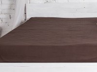 Простынь на резинке 180x200 Ecotton Бязь Премиум Palm Brown 00-0235