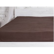 Простирадло на резинці 180x200 Ecotton Бязь Преміум Palm Brown 00-0235