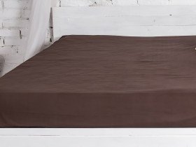 Простирадло на резинці 180x200 Ecotton Бязь Преміум Palm Brown 00-0235