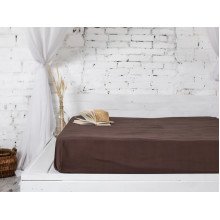 Простирадло на резинці 180x200 Ecotton Бязь Преміум Palm Brown 00-0235