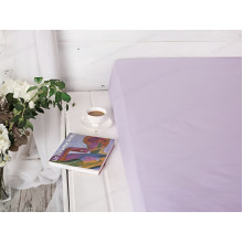 Простынь на резинке 200x200 Ecotton Бязь Премиум Soft Lilac 00-0033