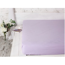 Простынь на резинке 200x200 Ecotton Бязь Премиум Soft Lilac 00-0033