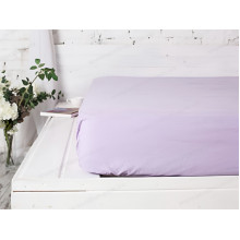 Простынь на резинке 200x200 Ecotton Бязь Премиум Soft Lilac 00-0033