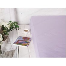 Простынь на резинке 160x200 Ecotton Бязь Премиум Soft Lilac 00-0033