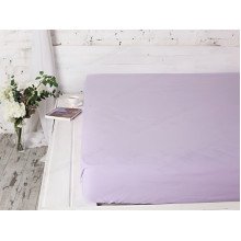 Простынь на резинке 160x200 Ecotton Бязь Премиум Soft Lilac 00-0033