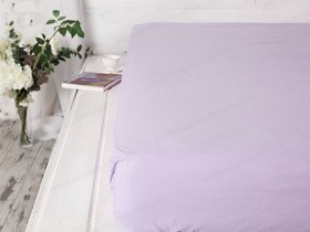 Простынь на резинке 160x200 Ecotton Бязь Премиум Soft Lilac 00-0033