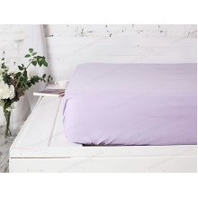 Простынь на резинке 180x200 Ecotton Бязь Премиум Soft Lilac 00-0033