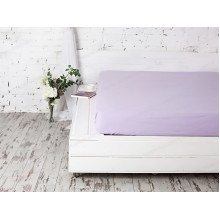 Простынь на резинке 160x200 Ecotton Бязь Премиум Soft Lilac 00-0033