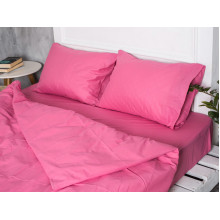 Простынь на резинке 200x200 Ecotton Бязь Розово-лиловый 125