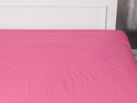 Простынь на резинке 200x200 Ecotton Бязь Розово-лиловый 125