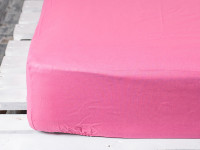 Простынь на резинке 140x200 Ecotton Бязь Розово-лиловый 125