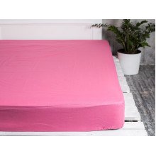 Простынь на резинке 180x200 Ecotton Бязь Розово-лиловый 125