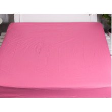 Простынь на резинке 180x200 Ecotton Бязь Розово-лиловый 125