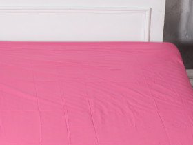 Простынь на резинке 200x200 Ecotton Бязь Розово-лиловый 125