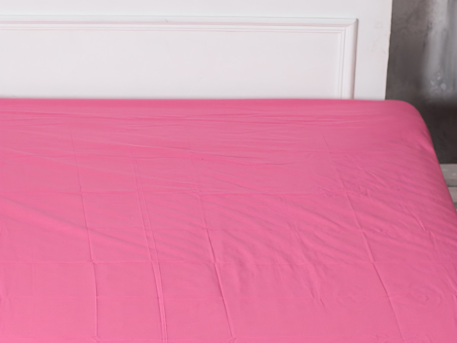 Простынь на резинке 200x200 Ecotton Бязь Розово-лиловый 125