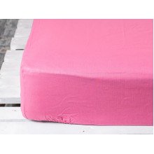 Простынь на резинке 180x200 Ecotton Бязь Розово-лиловый 125