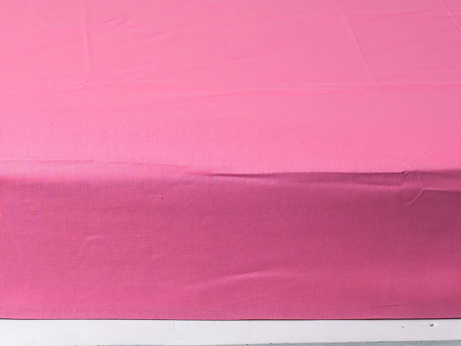 Простынь на резинке 200x200 Ecotton Бязь Розово-лиловый 125