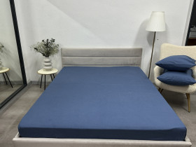 Простынь на резинке 180x200 Ecotton Фланель Голубой SB-199