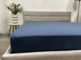 Простынь на резинке 180x200 Ecotton Фланель Голубой SB-199