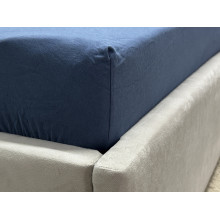 Простынь на резинке 140x200 Ecotton Фланель Голубой SB-199