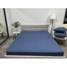 Простынь на резинке 90x200 Ecotton Фланель Голубой SB-199