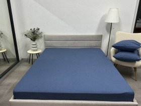 Простынь на резинке 90x200 Ecotton Фланель Голубой SB-199