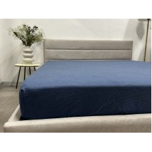Простынь на резинке 180x200 Ecotton Фланель Голубой SB-199