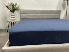 Простынь на резинке 180x200 Ecotton Фланель Голубой SB-199