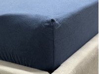 Простынь на резинке 160x200 Ecotton Фланель Голубой SB-199