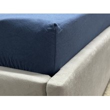 Простынь на резинке 90x200 Ecotton Фланель Голубой SB-199