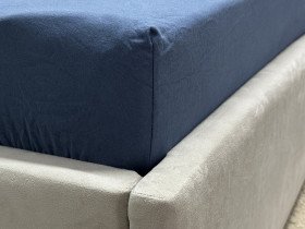 Простынь на резинке 90x200 Ecotton Фланель Голубой SB-199