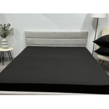 Простынь на резинке 90x200 Ecotton Фланель Черный SB-184