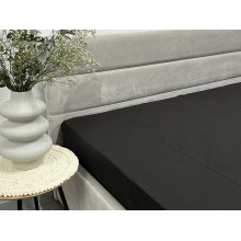Простынь на резинке 90x200 Ecotton Фланель Черный SB-184