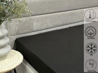 Простынь на резинке 180x200 Ecotton Фланель Черный SB-184