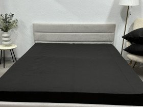 Простынь на резинке 160x200 Ecotton Фланель Черный SB-184
