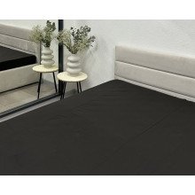 Простынь на резинке 180x200 Ecotton Фланель Черный SB-184