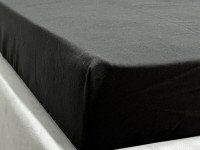 Простынь на резинке 180x200 Ecotton Фланель Черный SB-184