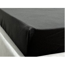 Простынь на резинке 180x200 Ecotton Фланель Черный SB-184