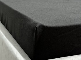 Простынь на резинке 160x200 Ecotton Фланель Черный SB-184